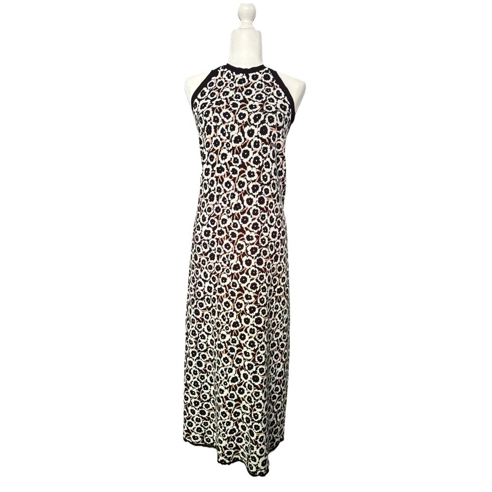 Diane Von Furstenberg X Target Halter Maxi Dress Women XXL Neutral Poppy Pattern